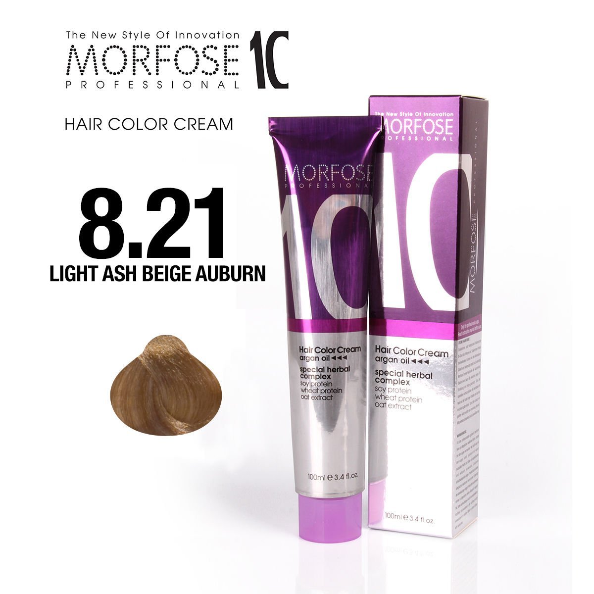 MORFOSE 10 SAÇ BOYASI 8.21- AÇIK KUMRAL İRİZE KÜLLÜ 100 ML