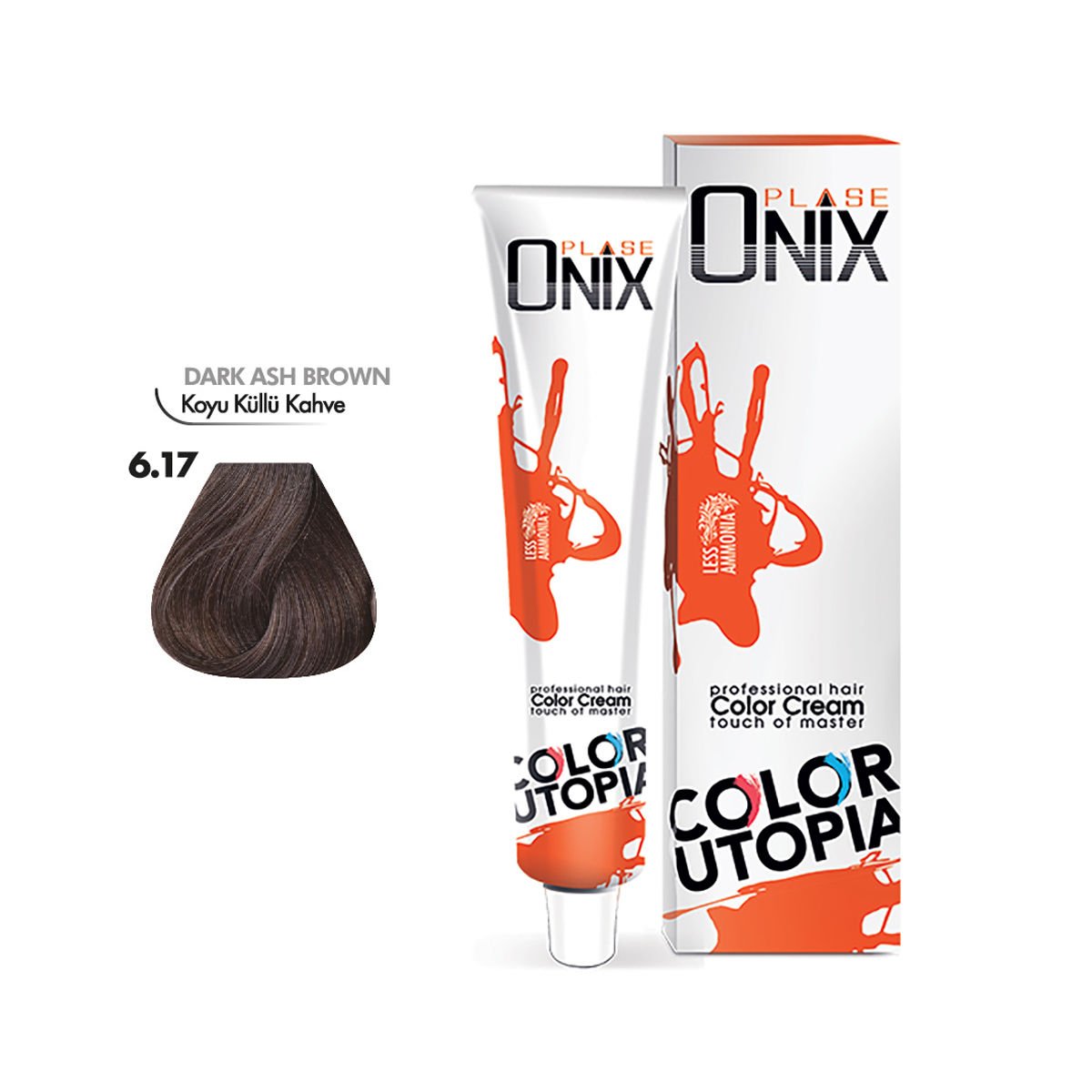 ONIX SAÇ BOYASI 6.17- KOYU KÜLLÜ KAHVE 60 ML