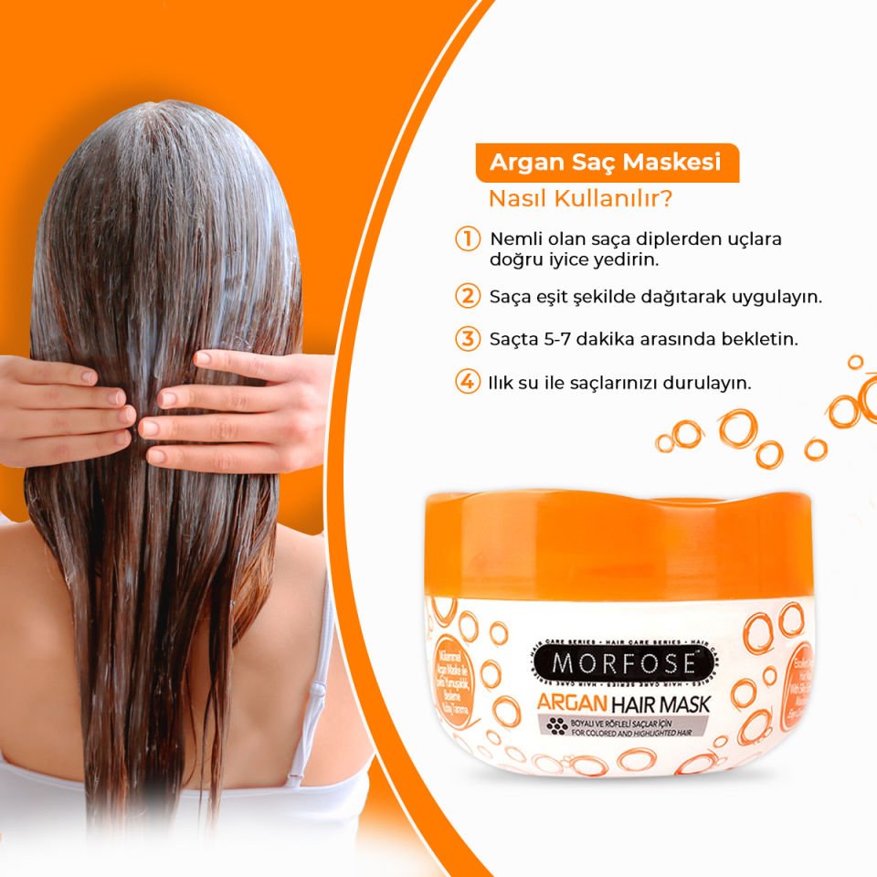MORFOSE SAÇ MASKESİ ARGAN 500 ML