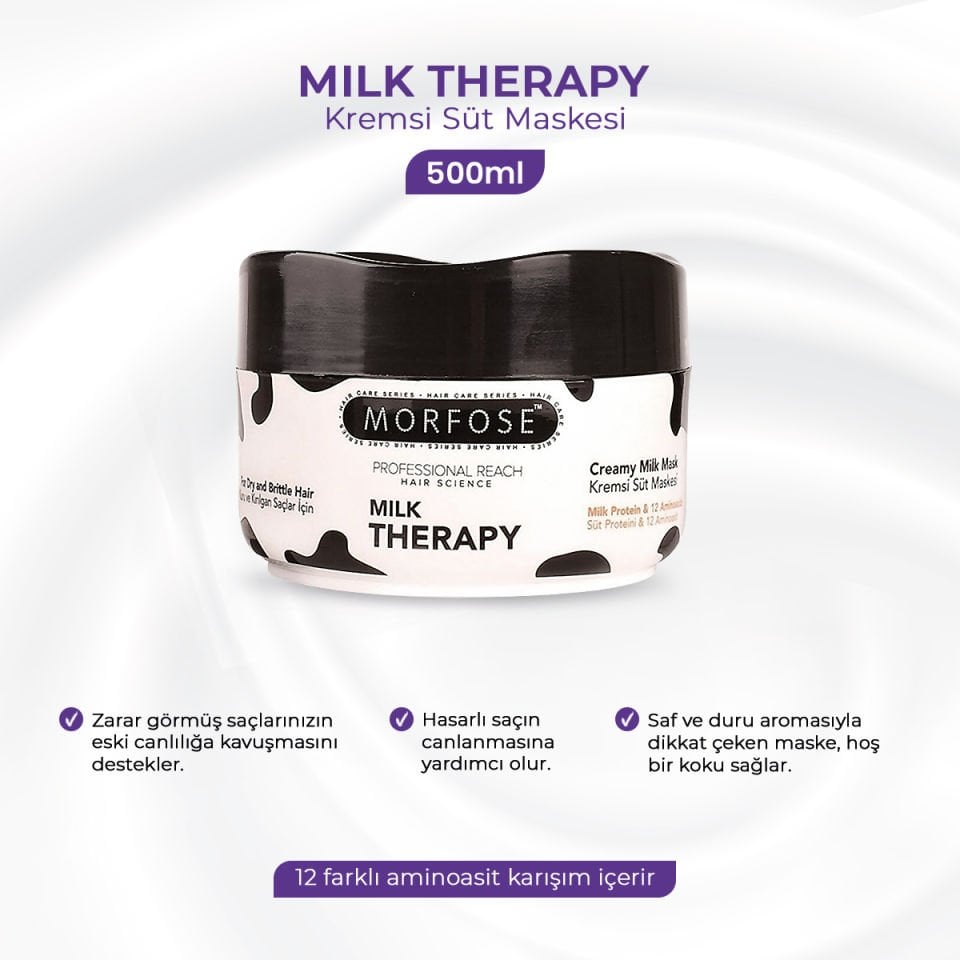 MORFOSE SAÇ MASKESİ MILK THERAPY 500 ML