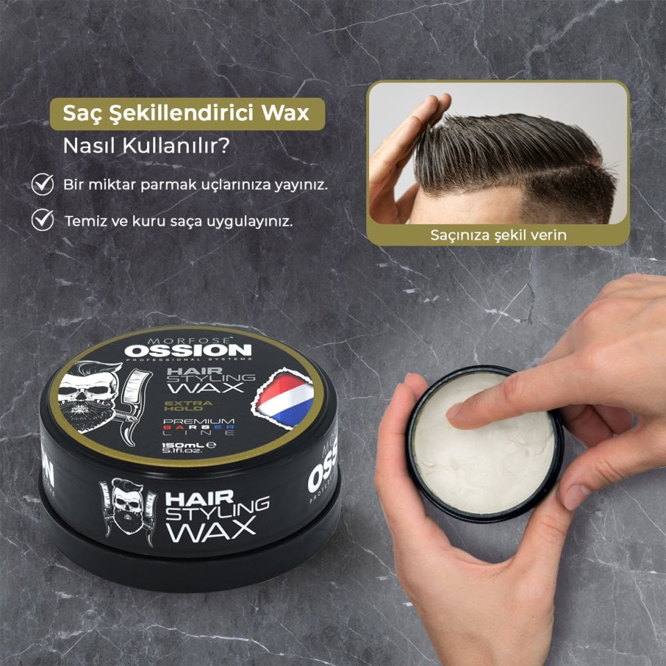 OSSION PREMIUM BARBER LINE WAX JEL EXTRA HOLD 150ML
