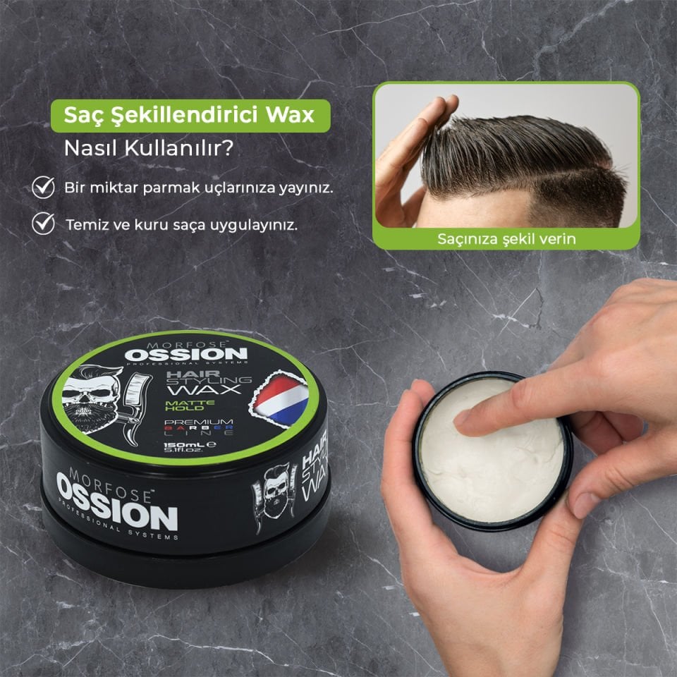 OSSION PREMIUM BARBER LINE WAX MAT HOLD 150ML