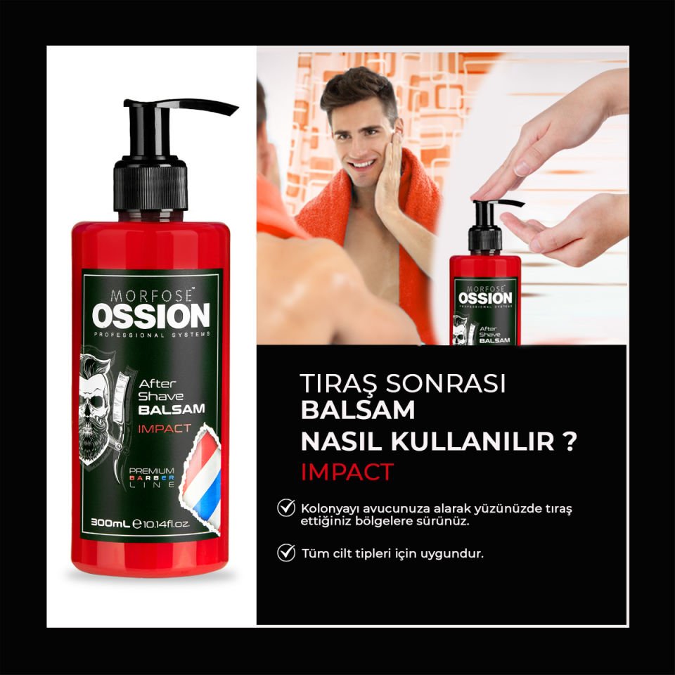 OSSION PREMIUM  BARBER LINE TIRAŞ SONRASI BALSAM IMPACT 300 ML