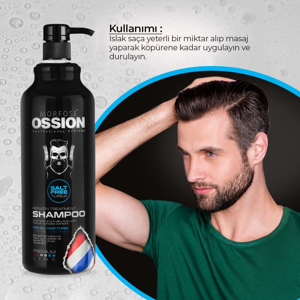 OSSION PREMIUM BARBER TUZSUZ ŞAMPUAN 1000 ML