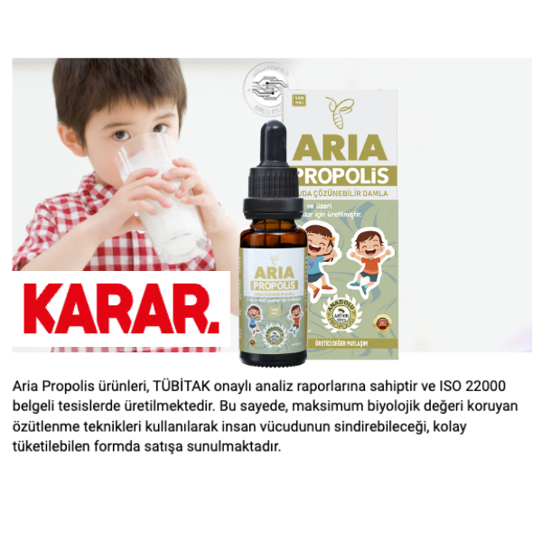 Aria Propolis, çocuklar için damla üretimi yaptı