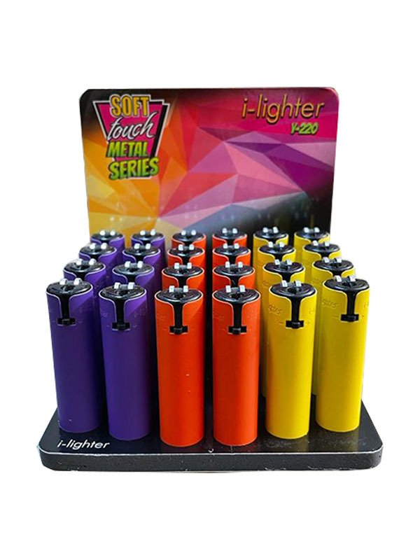 İ - LİGHTER  METALİK TAŞLI ÇAKMAK 24 ADET