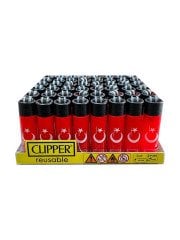 CLİPPER POCKERT 48 ADET TAŞLI  ÇAKMAK TÜRK BAYRAĞI DESENLİ