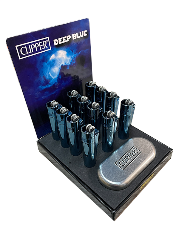 CLİPPER DEEP BLUE - 12 ADET TAŞLI ÇAKMAK