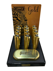 CLİPPER GOLD METAL - TAŞLI ÇAKMAK 12 ADET