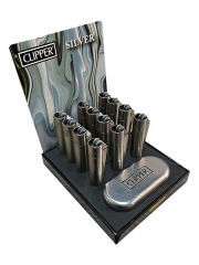 CLİPPER SİLVER METAL - TAŞLI ÇAKMAK 12 ADET