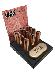 CLİPPER ROSE GOLD - METAL TAŞLI ÇAKMAK 12 ADET