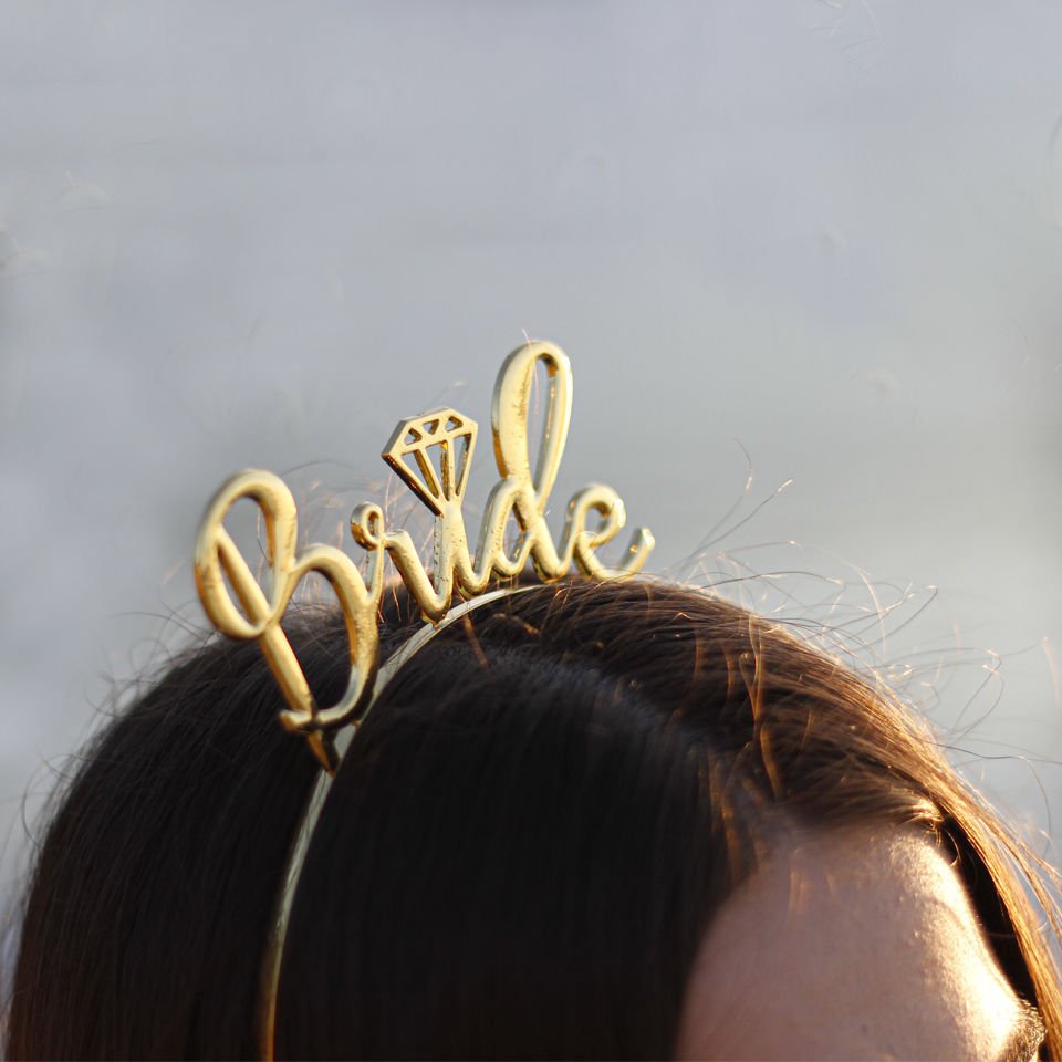 Gold Bride To Be Taç