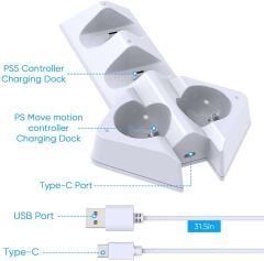 PlayStation PS5 Dualsense Şarj İstasyonu & PS VR Move Şarj Standı