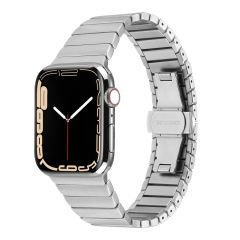 Apple Watch 8 41 mm uyumlu Metal Kordon Baklalı Model Bilezik Paslanmaz Çelik Kayış