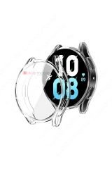 Galaxy Watch 5 40 mm Ekran Koruyucu & Kasa Koruma Yumuşak Silikon 360° Full Body Darbe Emici Şeffaf