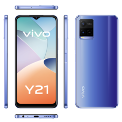 Vivo Y21 64GB 4GB Ram 6.51 inç 13MP Akıllı Cep Telefonu Metalik Mavi