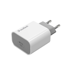 Soultech Sc224b Usb-C 20w Hızlı Seyahat Şarj Aleti + Type-C - Iphone 3a Platinum Şarj Ve Data Kablosu Beyaz