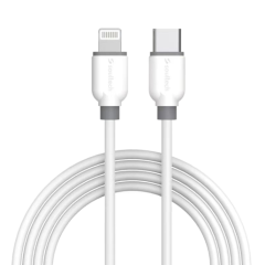 Soultech Sc224b Usb-C 20w Hızlı Seyahat Şarj Aleti + Type-C - Iphone 3a Platinum Şarj Ve Data Kablosu Beyaz