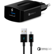 Ttec 2scqc01ms Speedcharger Qc 3.0 Siyah Seyahat Şarj Cihazı Ve Micro Usb Kablo