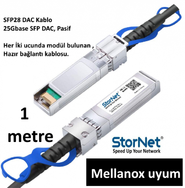 Dac Kablo Nvidia Mellanox 25G - 1 Metre | StorNET