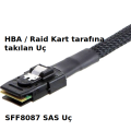 SAS SFF8087 to 4 SATA Disk kablosu