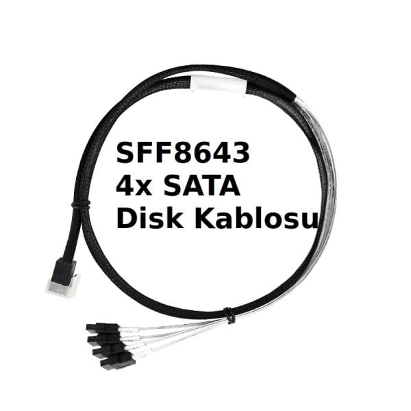 SAS SFF8643 to 4 SATA Disk Kablosu 12GB/S