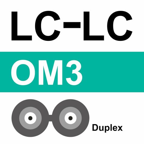 OM3 LC Fiber Patch Kablo MM - 1 Metre