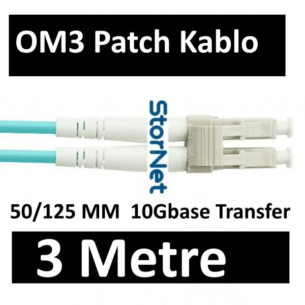 OM3 LC Fiber Patch Kablo MM - 3 Metre