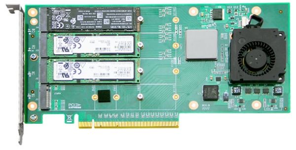 LRNV9547-4I Quad PCIe 3.0 x16 M.2 NVMe M.2 Disk Denetleyici