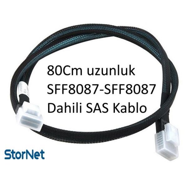 SFF8087 to SFF8087 SAS Kablo Dahili RAID Kablosu 80 cm