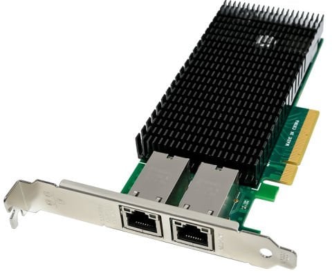 Server Vision Ethernet Kart PCIe x8 intel X540-T2 Dual-10G PoE+ Copper | StorNET