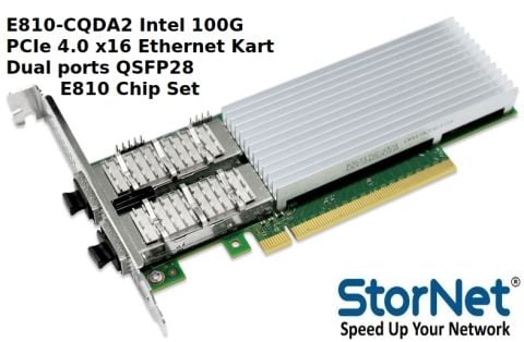 Intel E810-CQDA2 Dual / 2 Port 100GBE Pcıe X16 Ethernet Kart