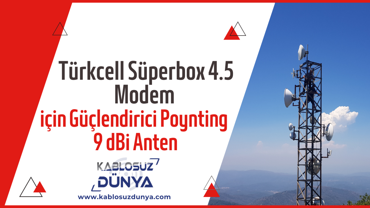 Türkcell Süperbox 4.5 Modem için Güçlendirici Poynting 9 dBi Anten