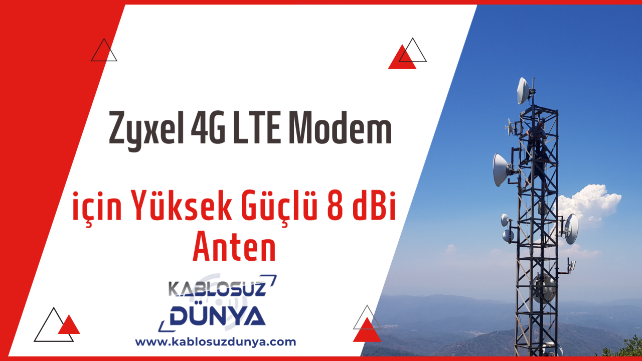 Zyxel 4G LTE Modem için Yüksek Güçlü 8 dBi Anten