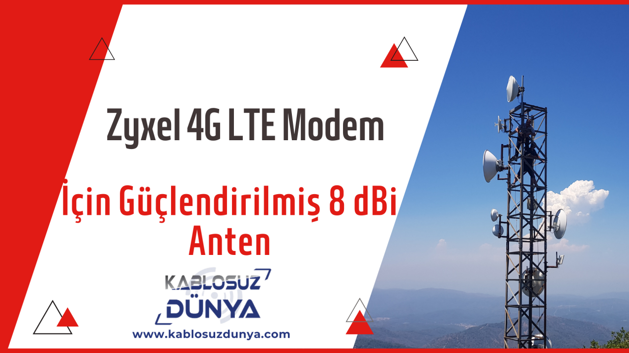 Zyxel 4G LTE Modem İçin Güçlendirilmiş 8 dBi Anten