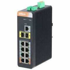 Dahua 8-Port Gigabit PoE (Yönetilen) ile 10-Port Gigabit Endüstriyel Swicth