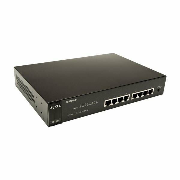 Zyxel ES1100-8P PWR 8 port4X10/100+4XPOE Yönetilemez Switch