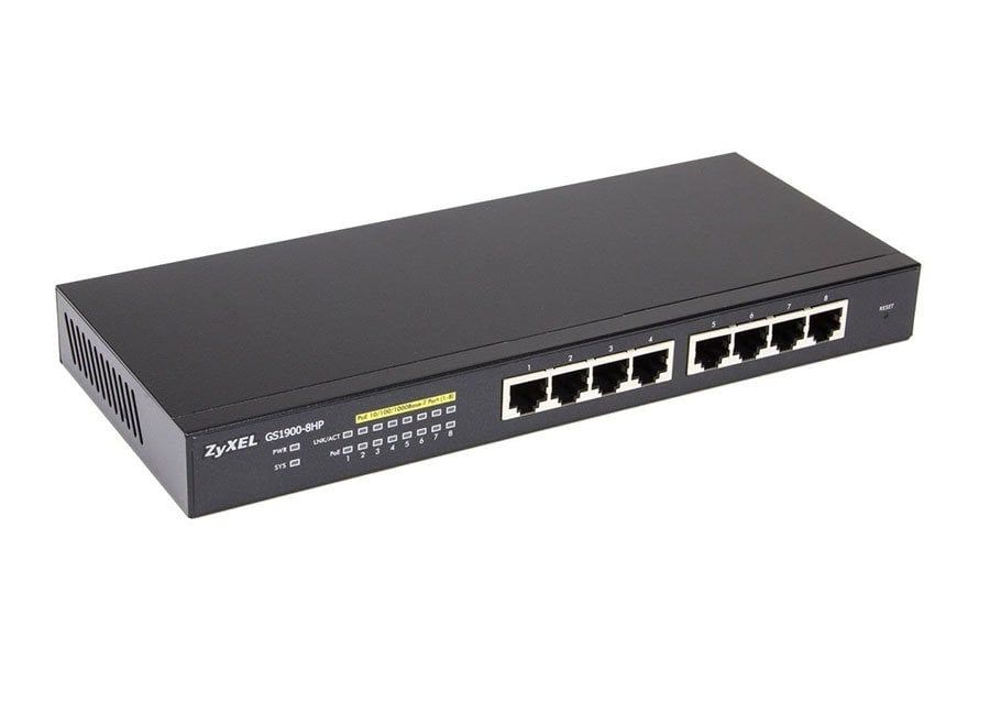 Zyxel GS1900-8HP 8 Port Gigabit Web Poe Yönetilebilir Switch