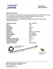 SAFNET868 - 868 Mhz 6 dbi Lora Omni Anten Dış Ortam