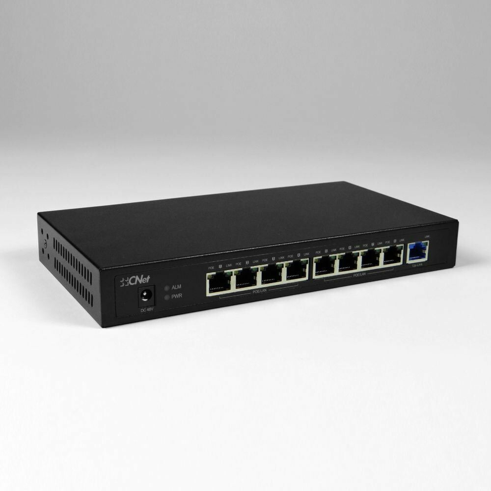 CNet CSH-500P 5 Port PoE+SFP 4 Port 10/100 Switch