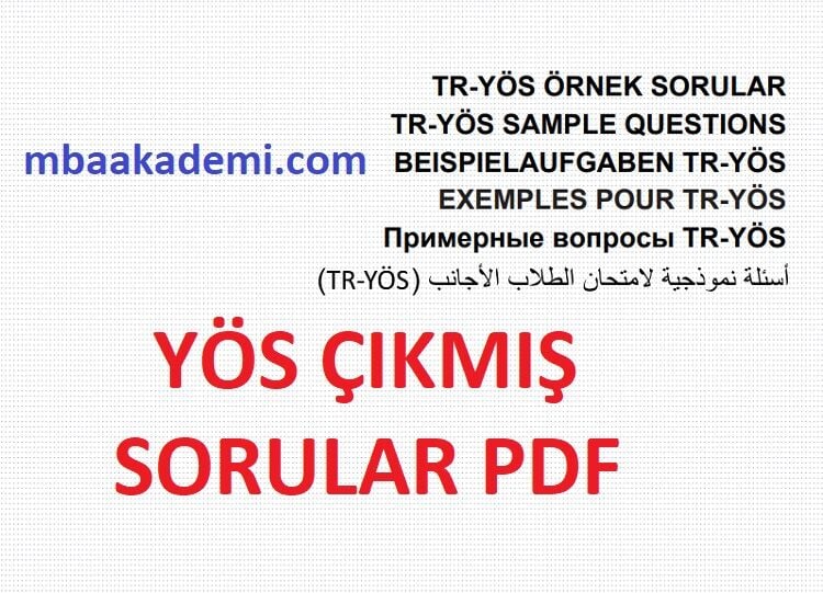 YÖS ÇIKMIŞ SORULAR 2024 2025 PDF - TÜM YILLAR