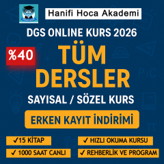 DGS Online Kurs 2026 | Canlı Ders ve Sıfırdan Eğitim Paketi