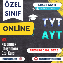 2025 TYT-AYT Kursu Canlı Ders Paketi (Matematik Geometri) ERKEN KAYIT İNDİRİMİ