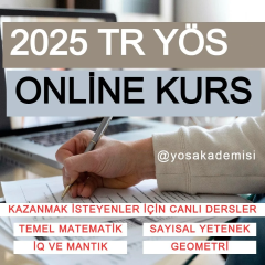 TR YÖS Online Kurs 2025 2026 | (2025 YÖS/2, 2026 YÖS/1)