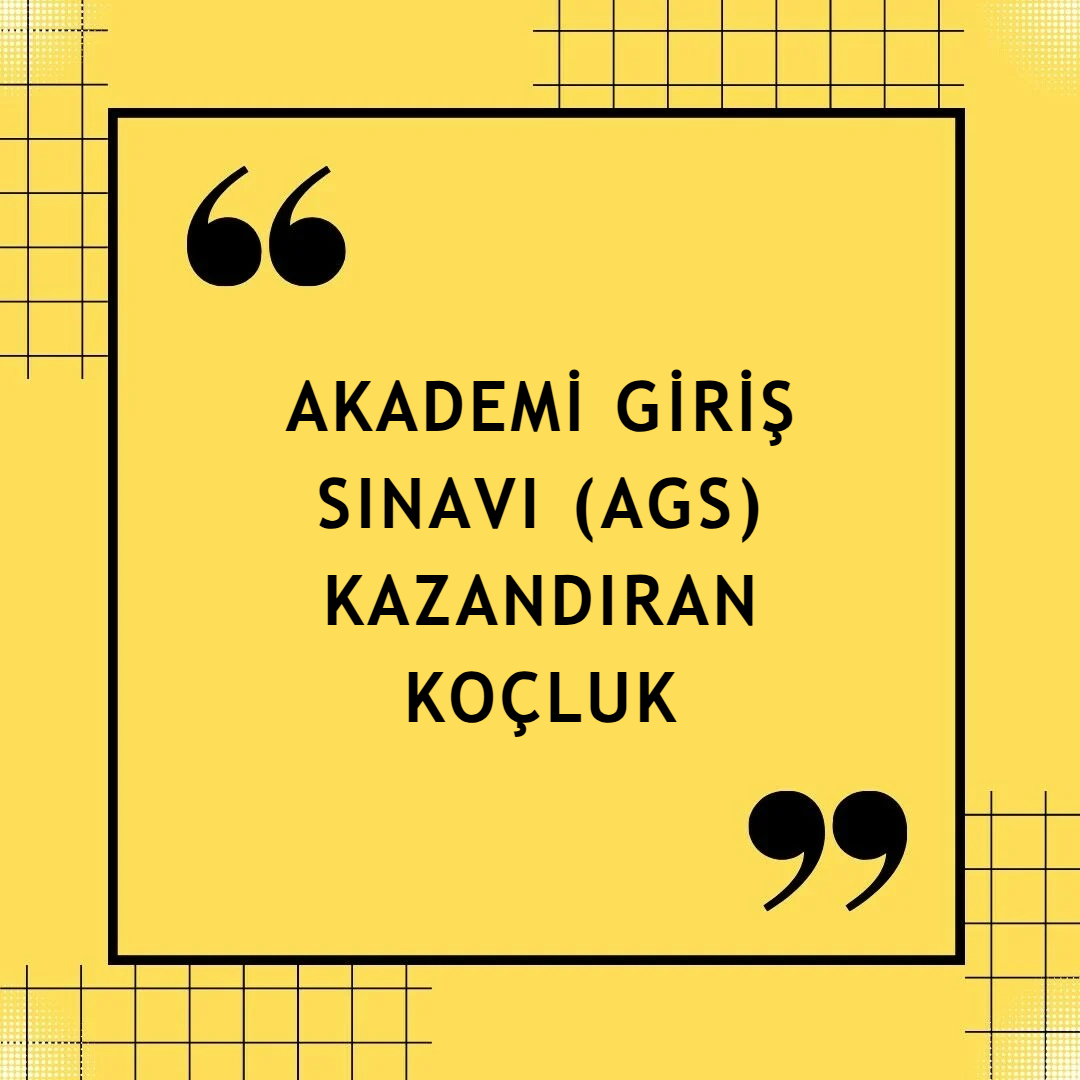 2025 AGS Koçluk - Akademi Giriş Sınavı (1 Aylık)