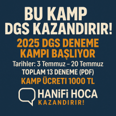 2025 DGS DENEME KAMPI (TOPLAM 13 DENEME PDF) - SINIRLI KONTENJAN