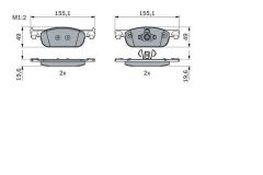 Bosch FREN BALATASI ON (TK) CLIO IV 12> LOGAN II 12>  SANDERO II 12> KALIN TIP