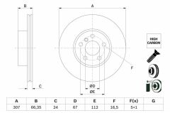 Bosch FREN DISKI ON BMW G20 G21 17>