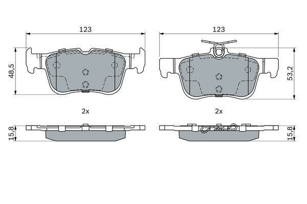 Bosch ARKA FREN BALATASI GALAXY III 1,5,  2,0, 2,0 TDCI, 2,0 2015> MONDEO V 1,0 , 1,5, 1,5 TDCI, 1,6 TDCI