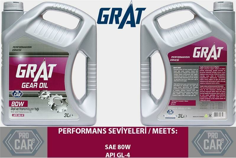 GRAT ŞANZIMAN YAĞI 80W API GL-4 3LT